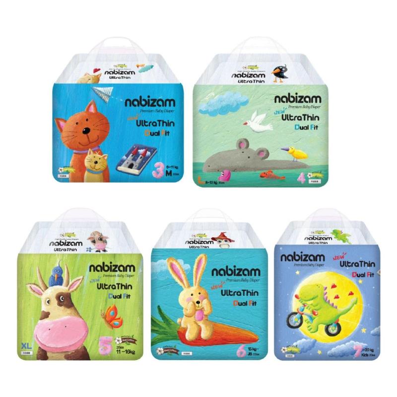 [TGMBS] Combo 2 bịch bỉm NABIZAM Ultra Thin mềm mại êm mỏng, thấm hút chống tràn vượt trội đủ size cho bé