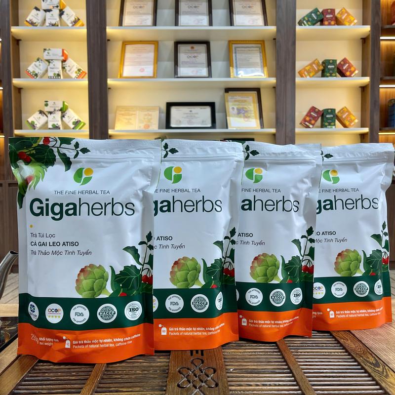 Trà Mát Gan GigaHerbs Túi Zip 250Gram Nước Trà Tea Chè Cà Gai Leo Atiso - Sản Phẩm Chính Hãng 6