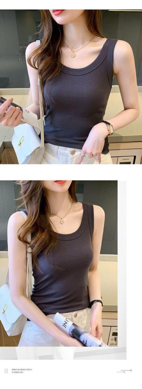 Product Introduction of Popular Versatile Anti-Exposure Sleeveless Inner Match Bottoming Camisole Women'S Summer Slim Fit Slimming Outside Wear Korean Style 10