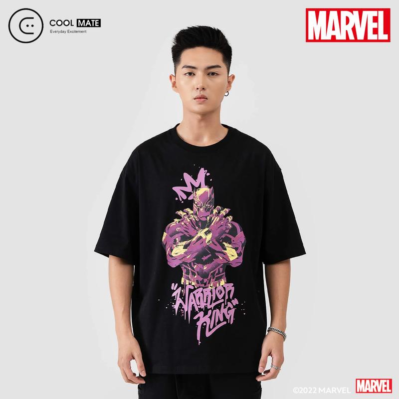 [Marvel] Áo thun Marvel Oversize Graffiti Warrior King