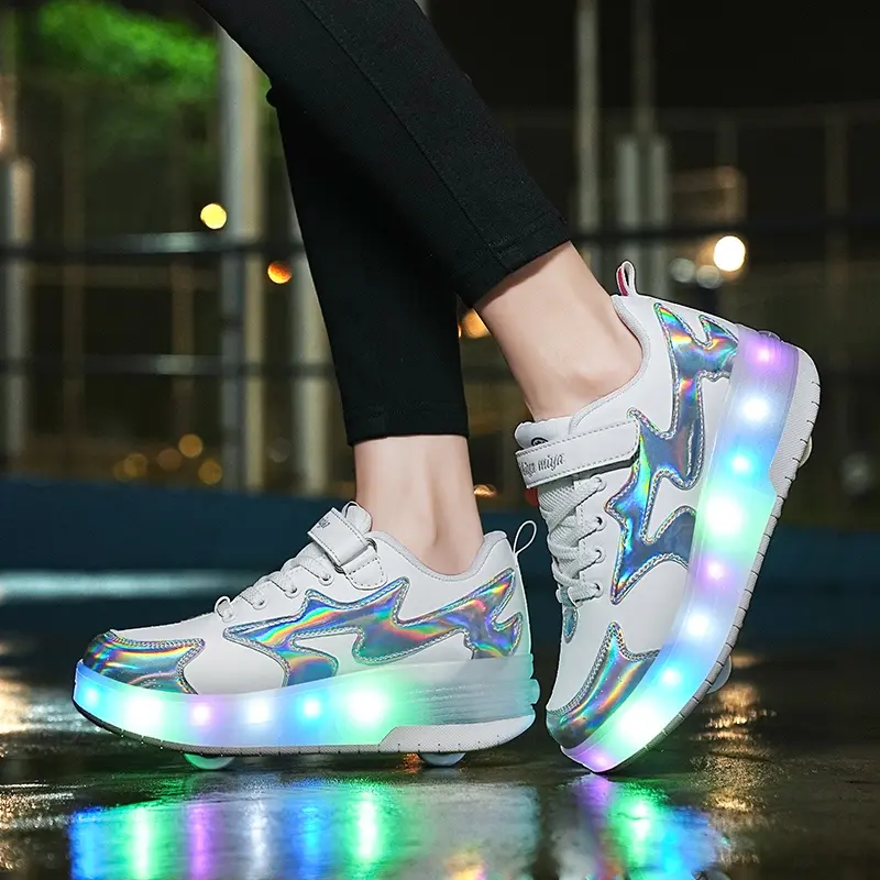 Heelys - giày labuci bánh xe đôi cho trẻ em, giày bánh xe cha mẹ - con cái, giày sạc led, giày lấp lánh cho trẻ em, cỡ 28-40 2