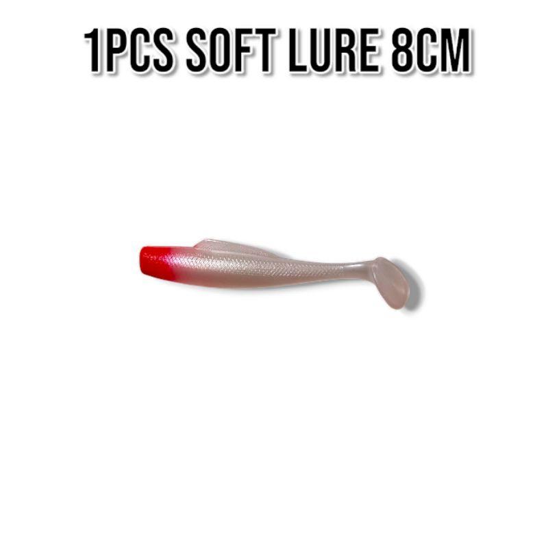 ECERAN/1PCS SOFT LURE 8CM. UMPAN CASTING GABUS 8