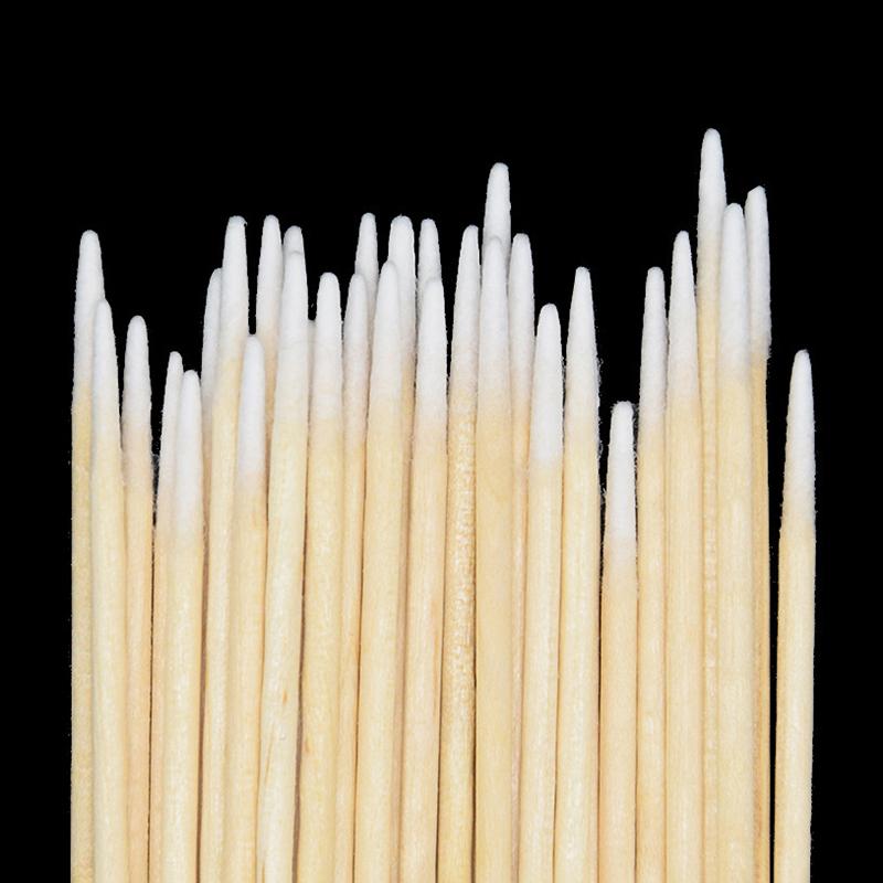 Product Introduction of 100pcs Micro Wood Cotton Swab Eyelash Extension Tools Tatoo Microblading Cleaning Wooden Sticks Cosmetic Cotton Brush Buds Tip 25