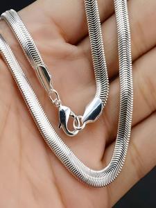 Collar de Cadena de Hueso de Serpiente Simple, Joyería de Acero Inoxidable para Fiesta, Decoración de Ropa Diaria, Joyería Exquisita y Comodín para Regalo de Cumpleaños