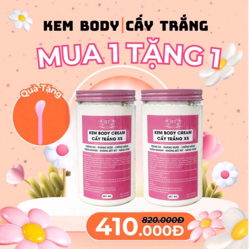 Lotion (1Kgtặng 1Kg) 2Kg Kem Body x5 Hỗ Trợ Dưỡng Trắng, Hỗ Trợ Làm Đẹp Da, Nâng Tông Dưỡng Body women kem dưỡng body  không nuôi lông yến kem trộn kabi