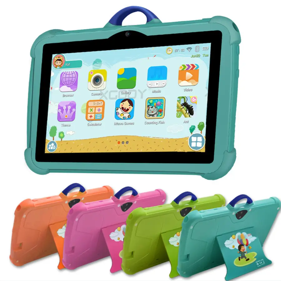 Tablet Kanak-kanak, 7 inci, dengan Wifi, RAM 2GB, ROM 32GB, Tablet Android, untuk Kanak-kanak, Kamera Dwi, Permainan Pendidikan, Kawalan Ibu Bapa, Sesuai untuk Kanak-kanak Kecil Mic tab  murah tab