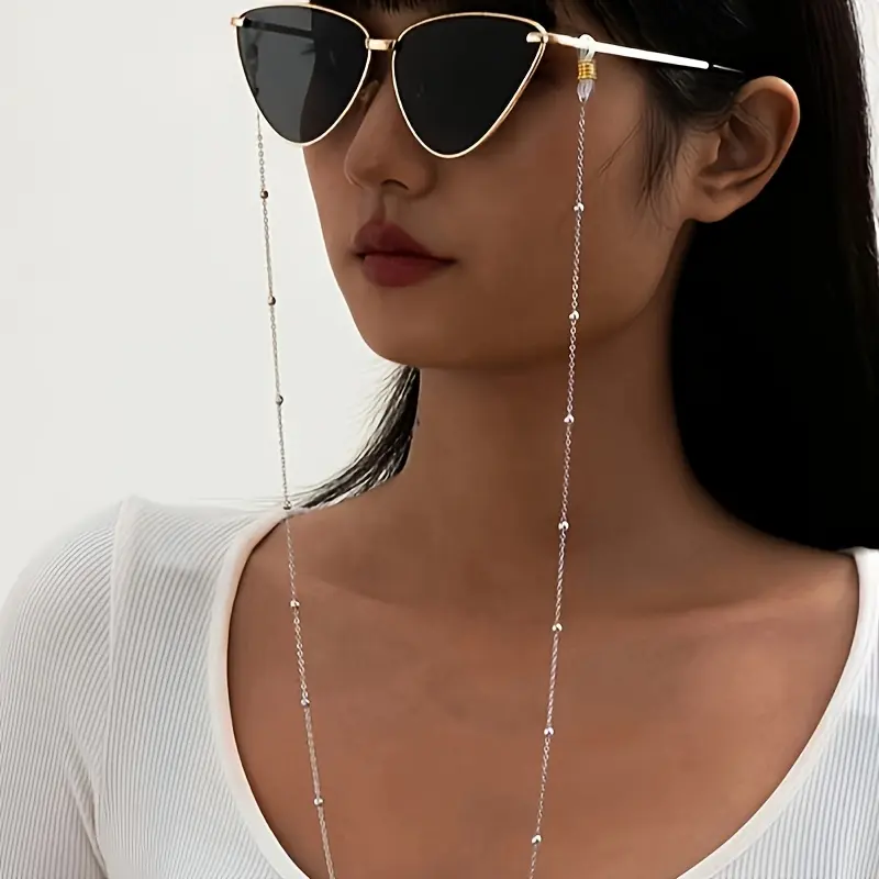 1pc Bohemian Style Metal Beaded Eyeglass Chain - Anti-Slip Holder for Women, Durable Zinc Alloy, Perfect Daily Wear & Decorative Accessories, Everyday Accessory|Bohemian Accessory|Durable Alloy jewelry 5