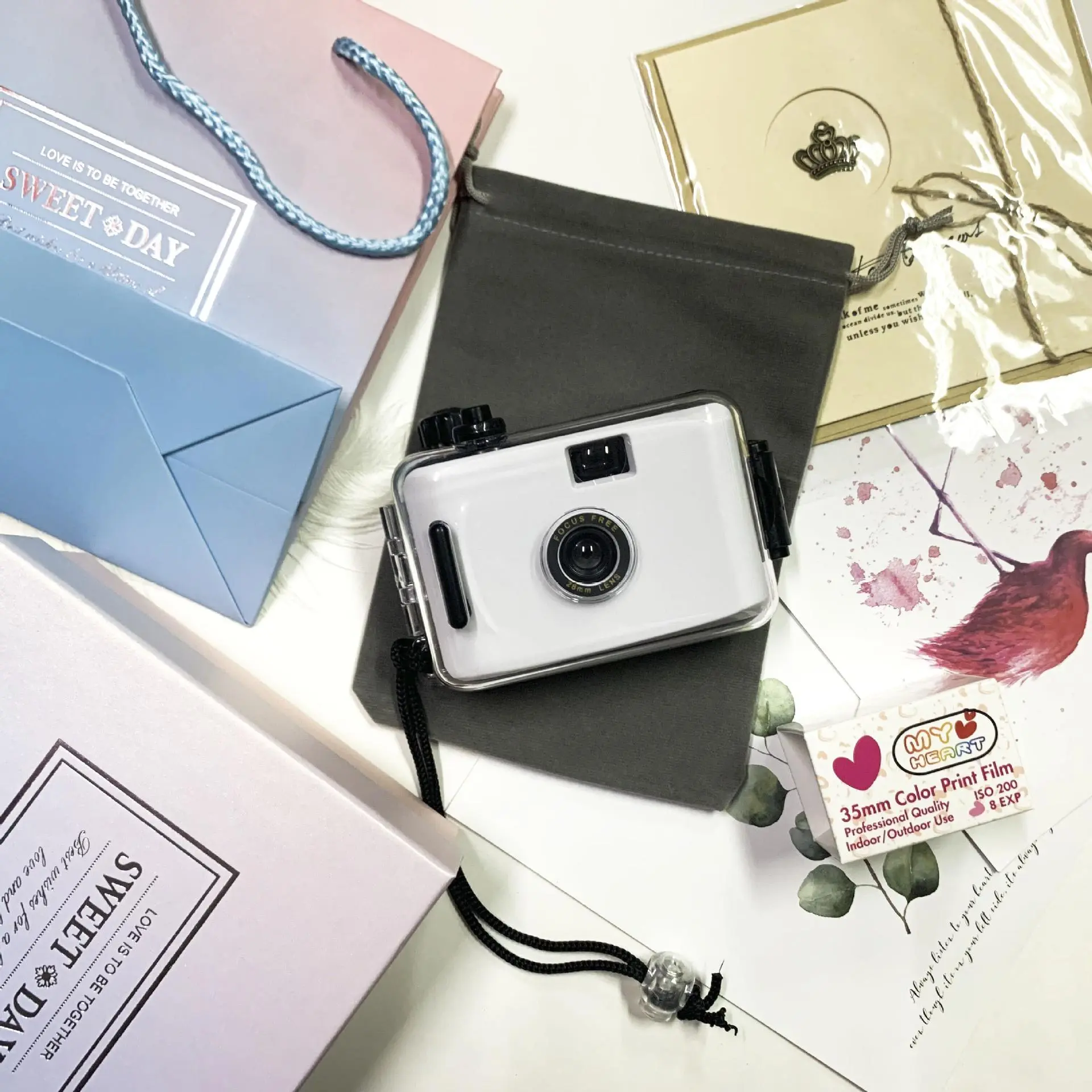 Kamera Filem, Gaya Retro, Bukan pakai buang, Kalis Air, Sesuai untuk Menyelam, Sesuai untuk Pelajar, Fotografi Kreatif, Hadiah Hari Jadi, Kamera Filem Ins Film