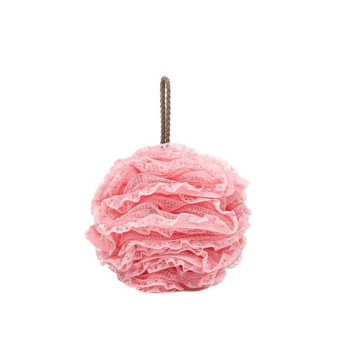 Gambar OHSOME - Solo Corner Bath Ball Shower Puff Pink Lace  Alat Mandi Scrub Badan Halus Lembut Motif Renda - Pink Lace dari OHSOME Homeliving Kab. Bekasi 5 Tokopedia