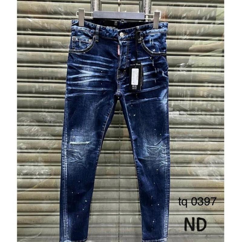 Quần DSQ Jean Xanh Vẩy Sơn Quần Bò DSQUARED Vẩy Sơn Xanh Sáng Chất Co Giãn Phối boy phố ,quần bò nam dsq cực đẹp