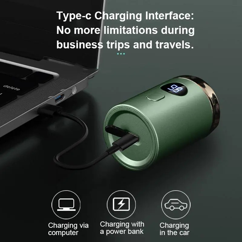 Mini Electric Shaver, 1 Piece Type-c Rechargeable Wet & Dry Use Razor, Portable Mini Shaver for Men, Great for Travel, Men's Grooming Tool, Usb Rechargeable Shaver Machine, Cordless Portable Shaver 3