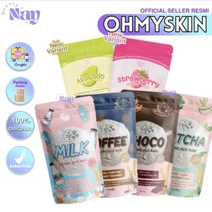 MASKER WAJAH PREMIUM OAT BUBUK OHMYSKIN Matcha Choco Milk Coffee OH MY SKIN FULLSIZE 65 GR FULL SIZE 65GR AVOCADO STRAWBERRY FACE MASK