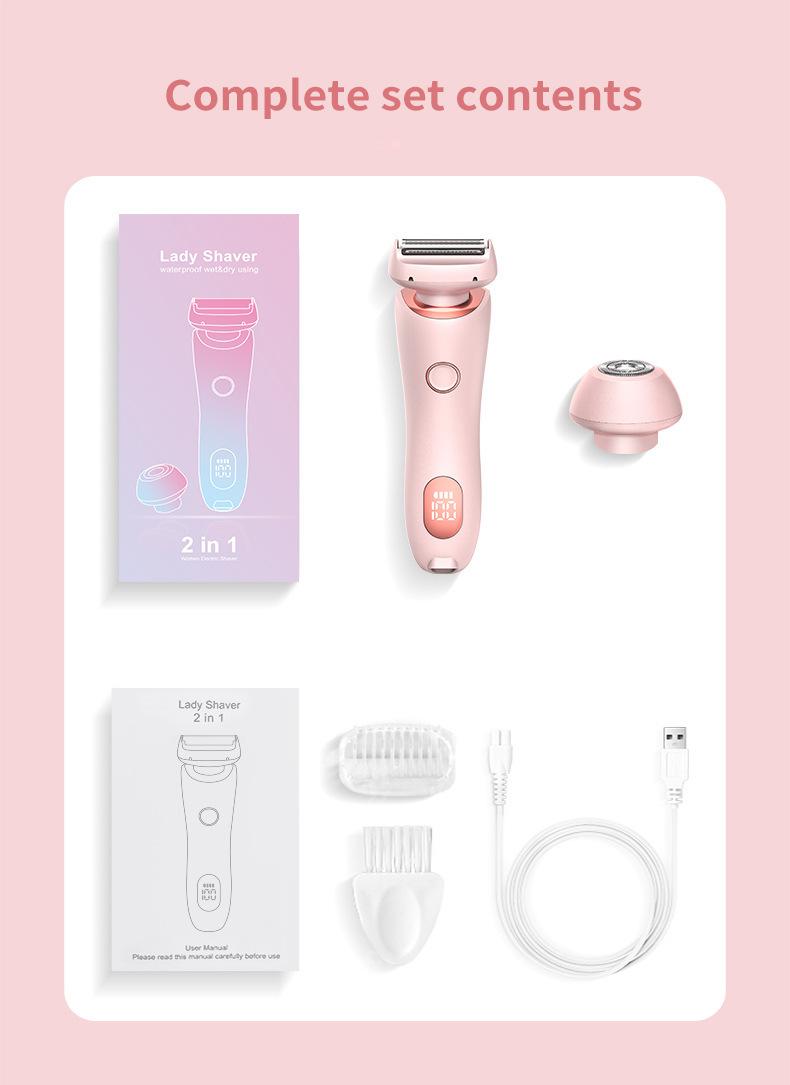 Product Introduction of Ladies Electric Shaving Machine Double Head Female Shaving Knife Female Armpit Hair Private Pubic Hair Household Hair Removal Knife Beard Knife 13