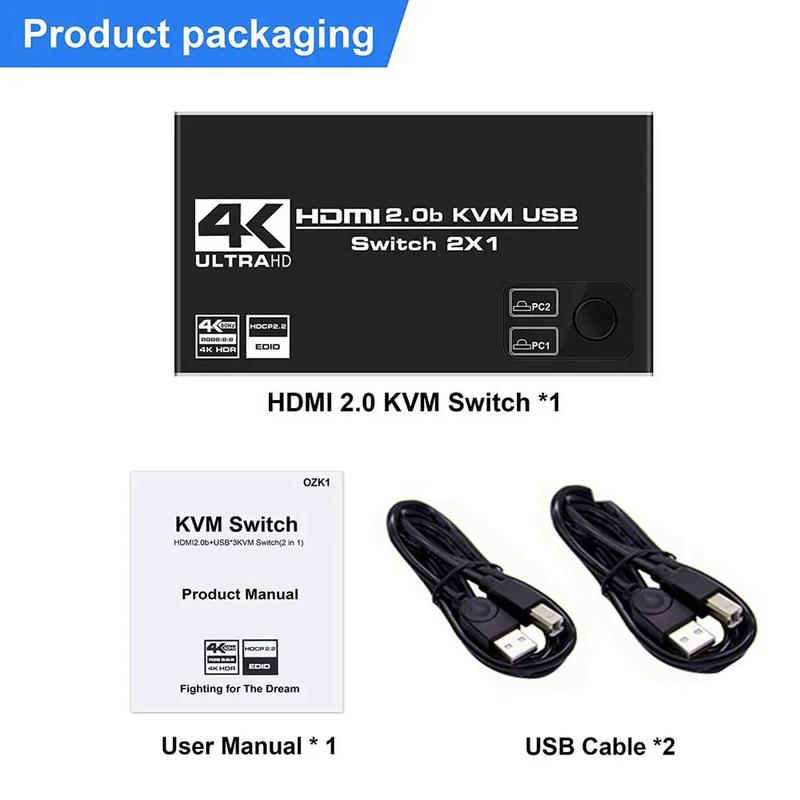 Product Introduction of HDMI 2.1 KVM switch 4K 120Hz with dual USB port 8K HDMI KVM switch HDMI 2.1 hub switcher 4K 60Hz HDMI switch KVM USB 16