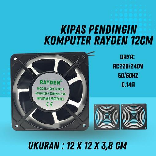Gambar Fan AC 220V 12x12 kipas ac 220v 12x12cm Cooling Cooler Fan Langsung Colok Listrik dari SINAR CERIA ELEKTONIK Kota Serang Tokopedia
