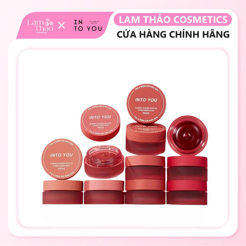 Son Bùn & Má Kem Dạng Hũ Into You Shero Super Matte Lip & Cheek Mud Cosmetic