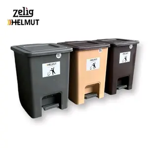 TEMPAT SAMPAH INJAK HELMUT 15L / KERANJANG SAMPAH / SAMPAH CANTIK ZELIG
