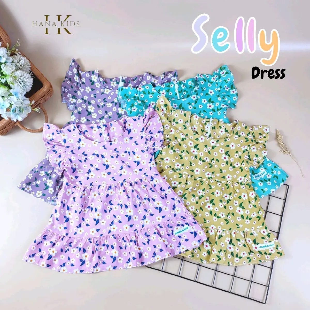 SELLY DRESS/ BABY/ BABY DRESS/ DRESS RAYON ANAK Santai Bayi Kids