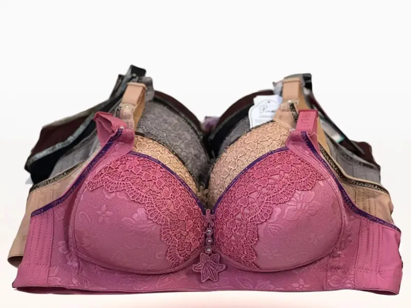 3PCS BH BRA JUMBO CUP BESAR  BRUKAT EMBOS TANPA KAWAT  SIZE 36-46 0