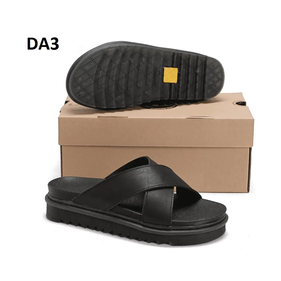 Dép quai ngang doctor martens thái lan da nam da bò cao cấp đế cao 5cm full hộp DA3