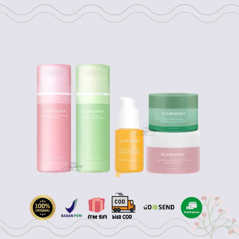 Glowsophy Watermelon Brightening Moisturizer 100 ml / 30 ml - CICA Soothing Moisturizer 100 ml / 30 ml - Pineapple Triple C Glow and Bright Serum 30 ml 0