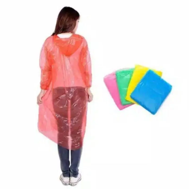 Jamin Jas Hujan Sekali Pakai Jas Hujan Darurat Rain Coat Plastik