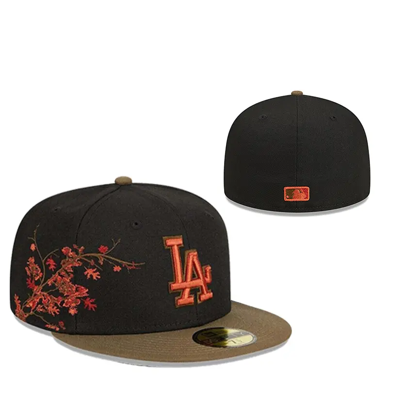 Mũ Snapback Thoải Mái, Dành Cho Nam Giới, Los Angeles Dodgers, Thiết Kế Mùa Thu Mộc Mạc Màu Đen, 59FIFTY Mũ Vừa Vặn