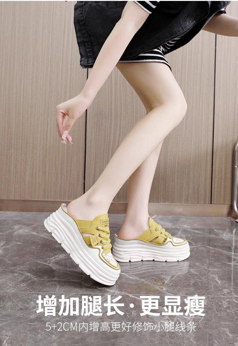 Product Introduction of Giày Trắng Cho Nữ, Bộ Sưu Tập Mùa Hè Mới 2024, Đế Xuồng khoét lỗ, Đế Có Gót Ẩn, Giày Trượt Băng, Kiểu Bít Mũi, Dép Khoét Lỗ 2