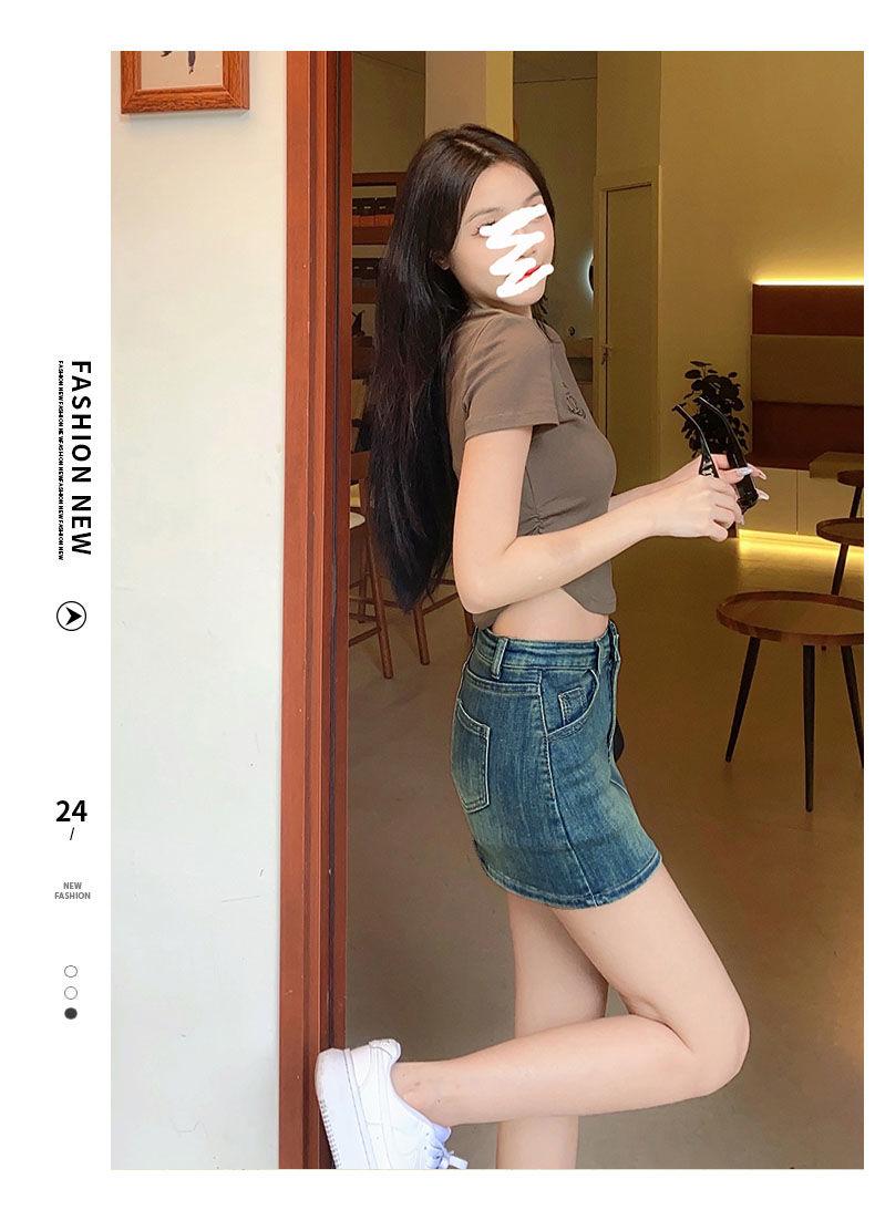 Product Introduction of Chân Váy Ngắn Denim, Chất Lượng Cao Cấp, Phong Cách Bodycon Gợi Cảm, Màu Xanh Dương Cổ Điển Thích Hợp Cho Mùa Xuân Và Mùa Hè, Co Giãn, Chân Váy Hình Chữ A Nhỏ 7