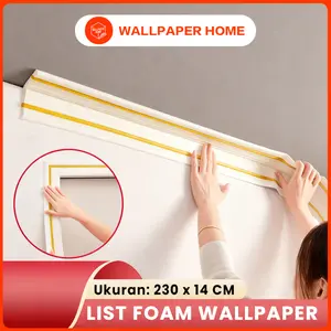 Wallpaper Home - List Foam Wallpaper Wall Border List Foam 3D List Dinding 2.3 Meter Wall Border Untuk Sudut Dinding Tinggal Tempel