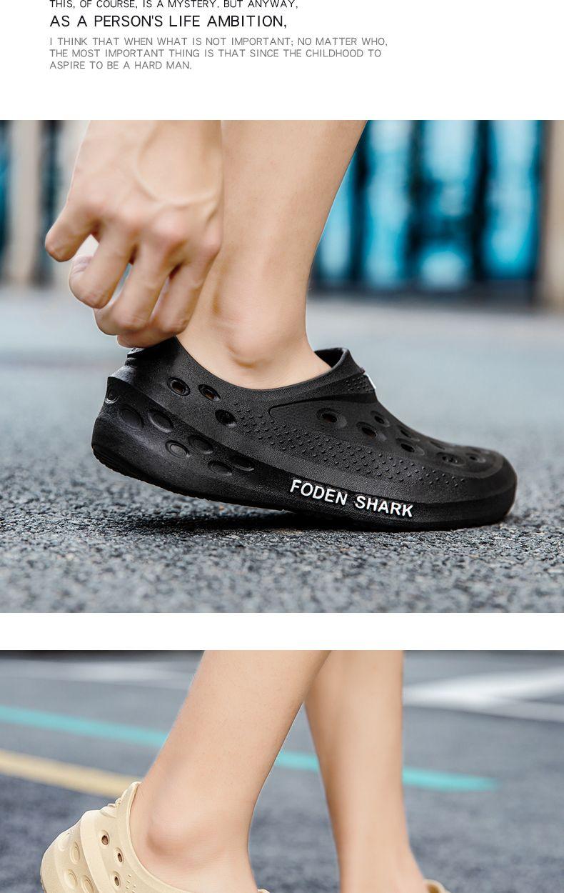 Product Introduction of 2024 New Summer Men's Sandals Outdoor Non-Slip Wear-Resistant Hole Shoes Men's Casual Platform Slippers Men's Outdoor Beach Shoes Footwear Boy 10