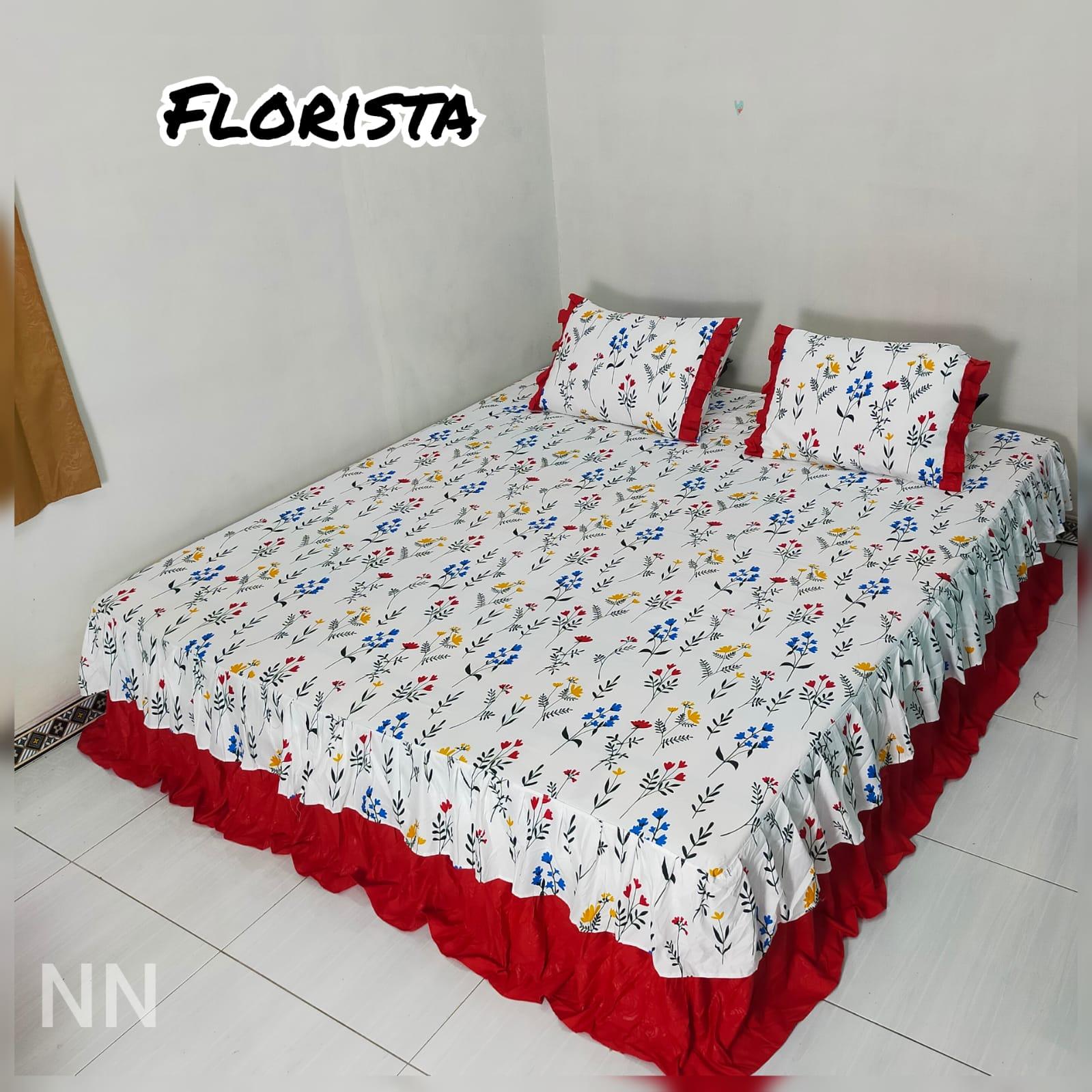 Sprei rumbai susun biasa/gelombang homemade motif ukuran 180x200 Bisa