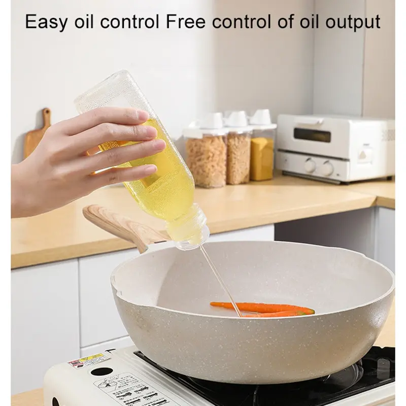 Vinnatsu Botol Bumbu Ekstrusi/Tempat Minyak Goreng Aesthethic/Botol Minyak Kaca Anti Tumpah Estetik/ Wadah Saos Vinegar Kecap 7