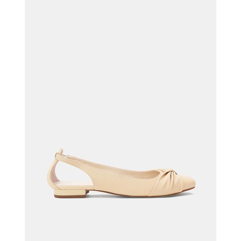 JUNO Giày Búp Bê Cut Out Phối Quai Xoắn - BB03125