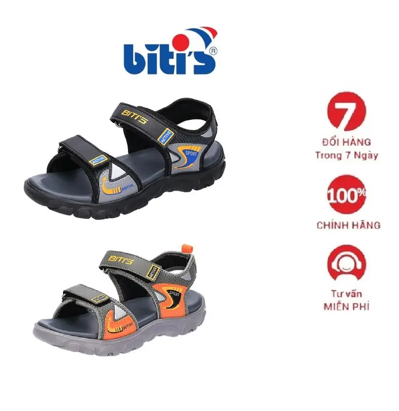 Sandal bé trai Biti's BEB002000 size 30-37 siêu nhẹ chống trơn trượt 0