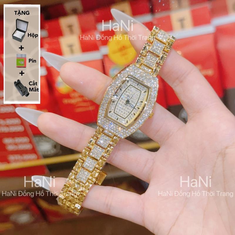 MUA 1 TẶNG 3 Đồng Hồ Nữ Đeo Tay Gossie Bầu Đá 2 Sang Trọng Màu Lựa Chọn: Vàng Trắng Bạc - Watch