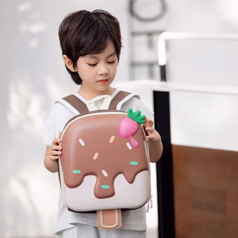 Cặp Sách Trẻ Em, Phong Cách Hoạt Hình Dễ Thương, Thích Hợp Cho Bé Gái Mẫu Giáo Và Trẻ Em, Thiết Kế Vỏ Trứng Và Kem, Ba Lô Nhẹ, Cho Bé Gái 1