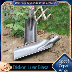 Sekop Tanah Baja Tebal Kepala Pembuat Lubang Tanah Alat Untuk Menggali Lubang Tanaman