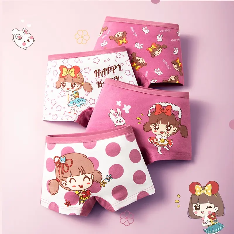 3PCS Celana Dalam Anak Gadis Lucu Katun Lembut CD Fashion 0
