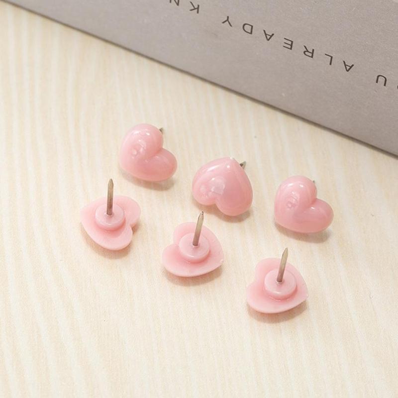 Heart Shaped Photo Push Pins, 20pcs Cute Creative Colorful Photo Fixing Pins, Diy Photo Display Tool for Home School Office 4