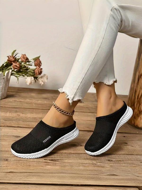 Women's Fashionable Solid Color Mules, Casual Soft Platform Slip on Walking Shoes, Breathable Comfortable Shoes for Daily Wear for Women & Girls 5