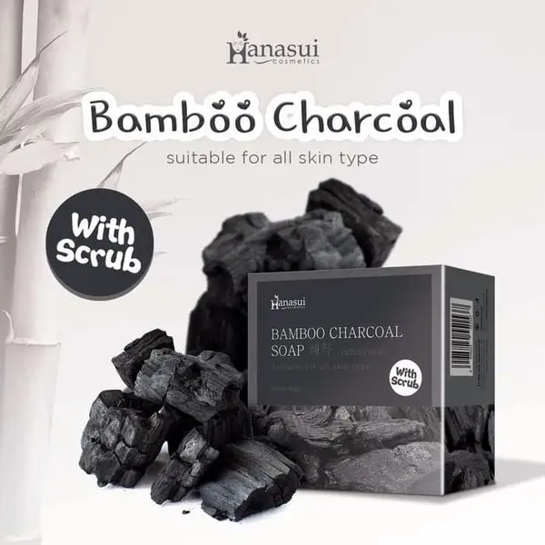 Promo 3pcs Sabun pembersih wajah sabun bambo Charcoal Penghilang jerawat Komedo Di Wajah