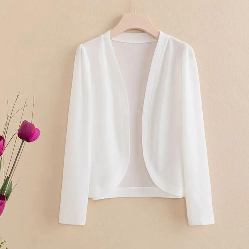  Áo Cardigan Nữ Dài Tay Màu Trơn Chất Liệu Lụa Lạnh Hàng Mới Về Mùa Hè Kiểu Khăn Choàng Chống Nắng Bảo Vệ Vai Thời Trang Dễ Phối Đồ Bó Sát Sành Điệu 