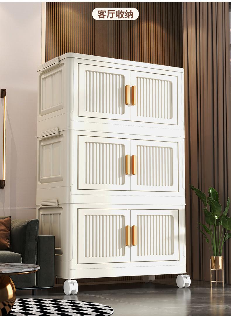 Product Introduction of Plastic Snack Cabinet No-Installation Storage Cabinet Organizer Cabinet Household Baby Children Clothes Toy Storage Cabinet 19