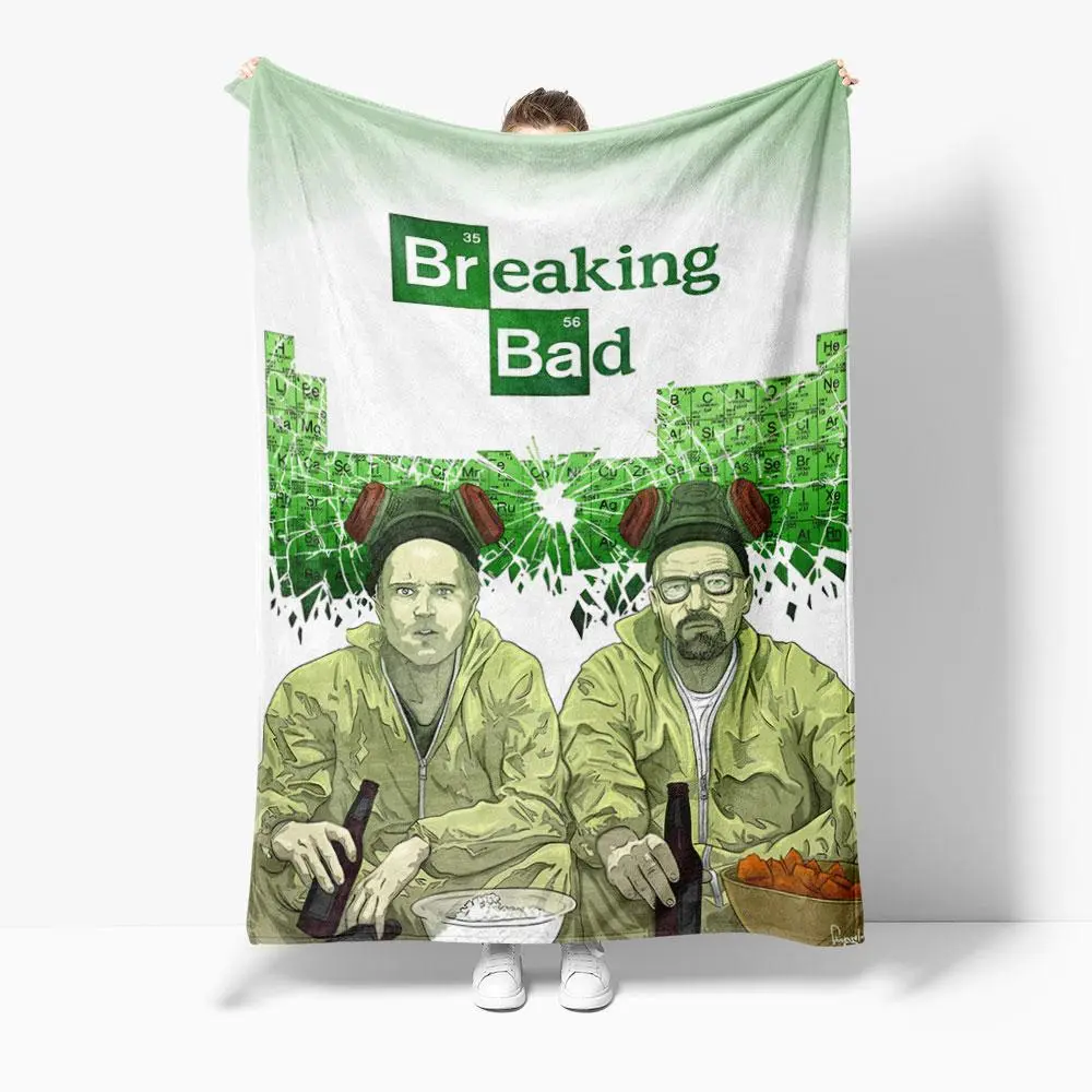 Breaking Bad Pattern Blanket, Soft Warm Throw Blanket, Air-conditioned Room Blanket, Warm Nap Blanket for Home Office Travel
