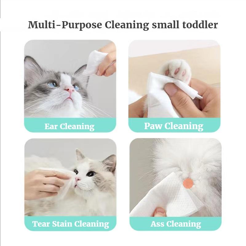 FOLOPETS Tissue Basah Kucing Anjing Tisu Kucing Tissue Kucing Tisu Basah Kucing Grooming Hewan tisu  mandi