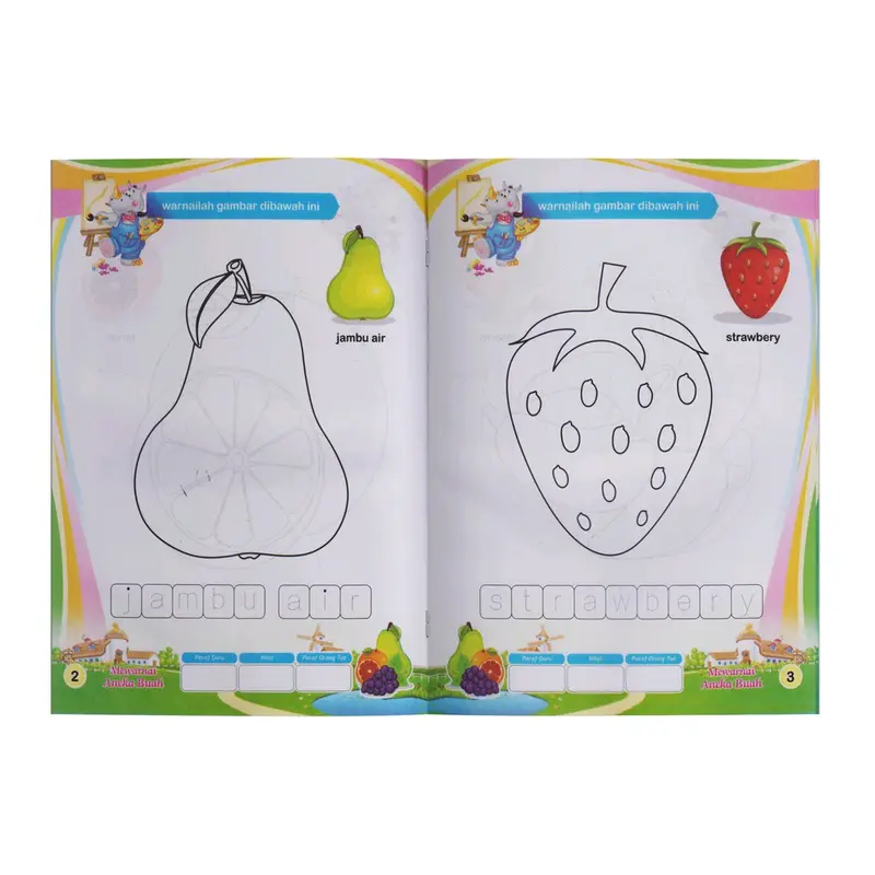 1 PAKET ISI 10 BUKU MEWARNAI Dengan Contoh Untuk Anak Ukuran Besar Full Color LM Books 2