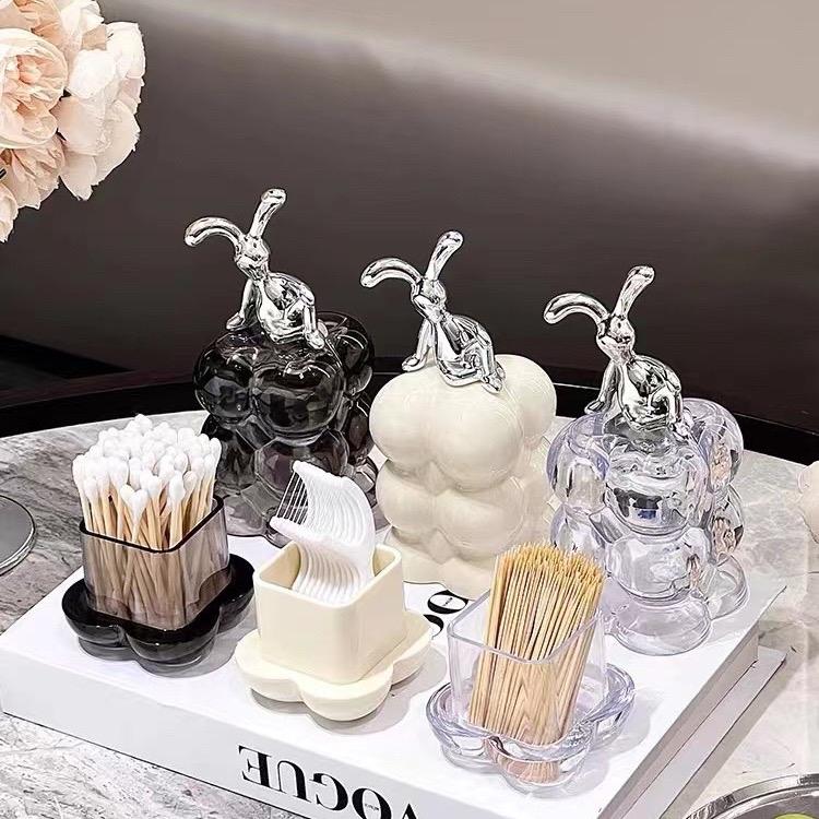 Lọ Đựng Tăm Bông - Lọ Đựng Tăm Hình Thỏ Sang Trọng Lọ Đựng Tăm 0