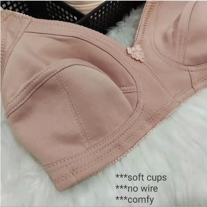 Cotton Plus Size No Foam No Wire Bra Comfy Soft Women's Wear Breathable Gentle to Skin
