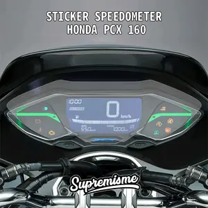 Stiker Antigores Speedometer PCX 160 Hitam Transparan